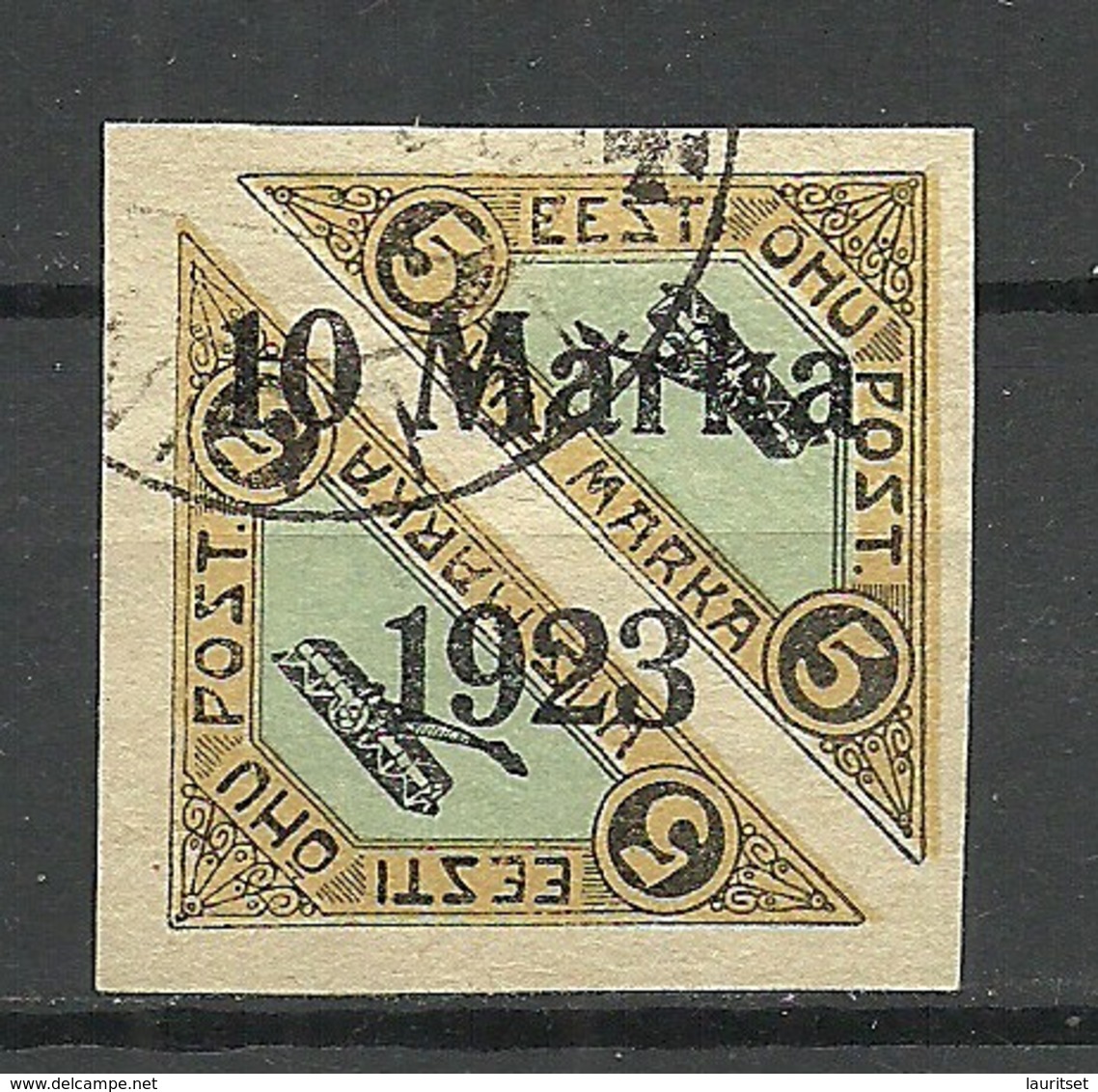 FAUX Estonia Estland 1923 Michel 43 B CLASSIC FORGERY By Simson-Kull Fälschung Forgery - Estonia