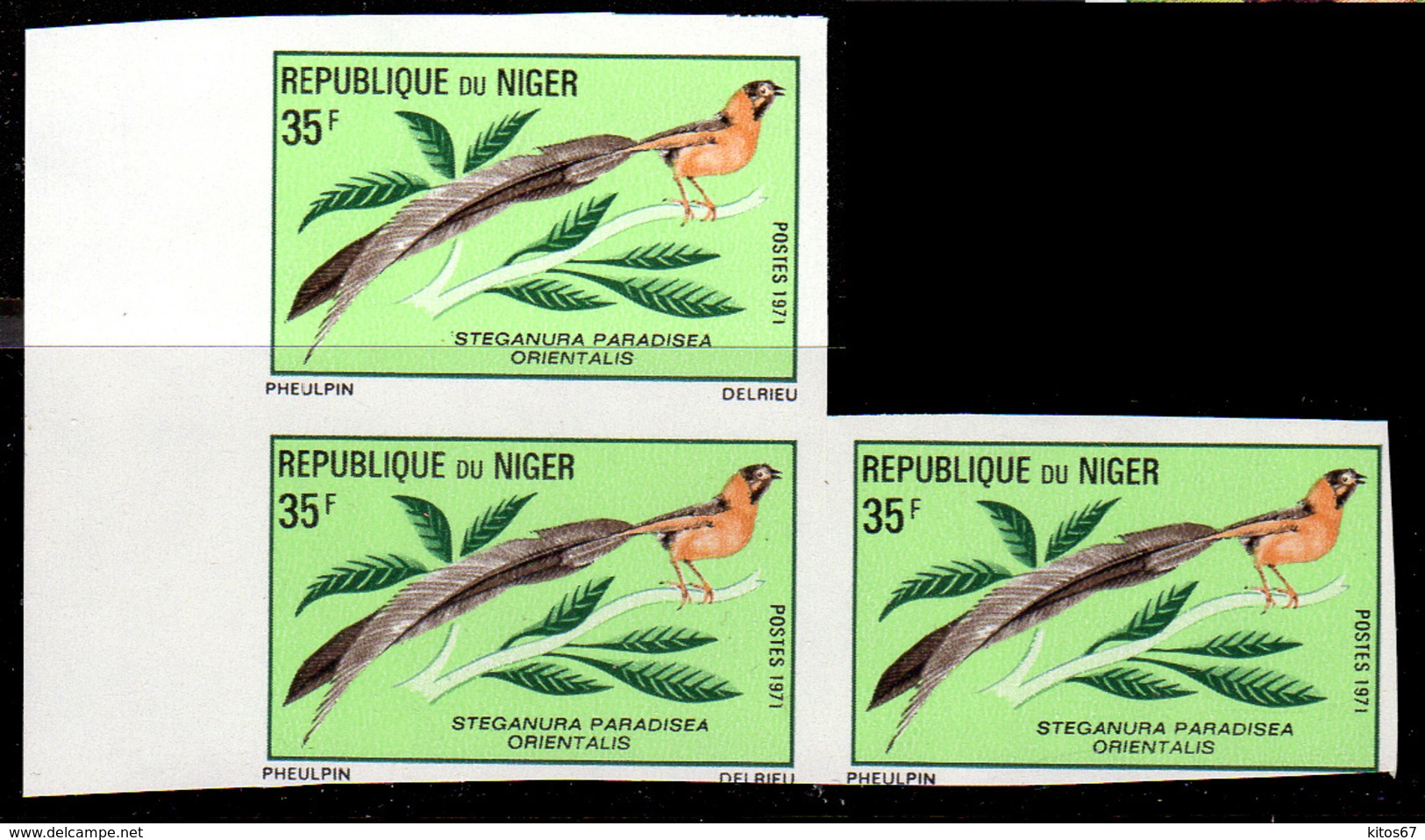 Oiseaux Non Dentelé YT 240** YT 242** YT 243A** Birds Imperf MNH - Níger (1960-...)