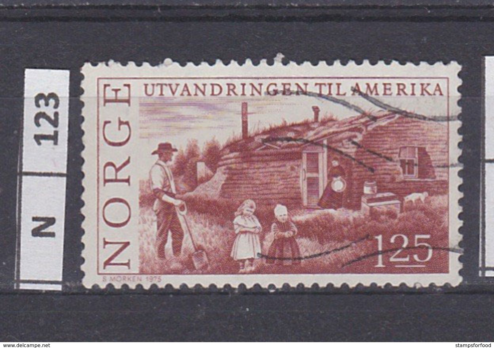 NORVEGIA   1975	Emigrazione In America 1,25 Usato - Usati