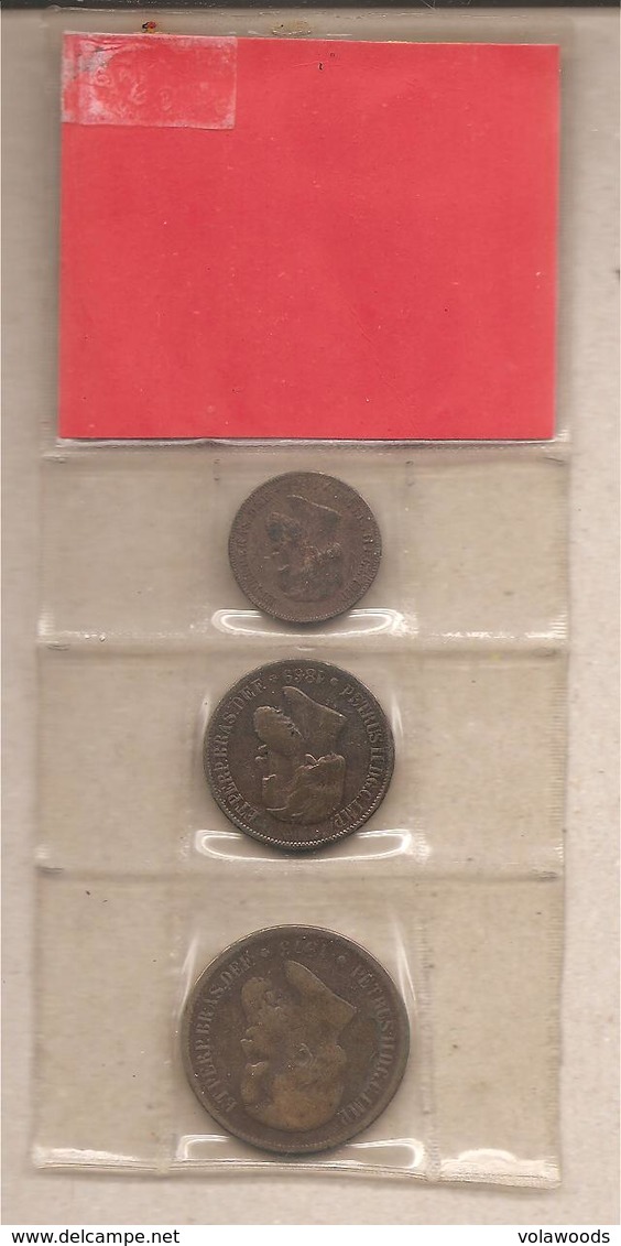 Brasile - Impero - 3 Monete Da 10-20-40 Reis In Bronzo - 1869/1873 - Brasile