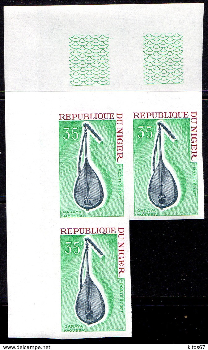 Instruments De Musique YT250-255** Et 313** Tous Non Dentelé All Imperf MNH - Niger (1960-...)