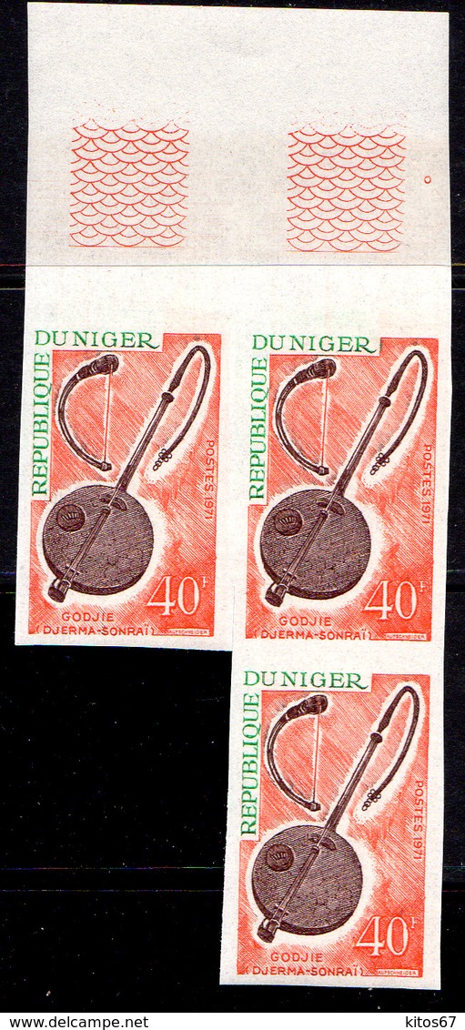 Instruments De Musique YT250-255** Et 313** Tous Non Dentelé All Imperf MNH - Niger (1960-...)