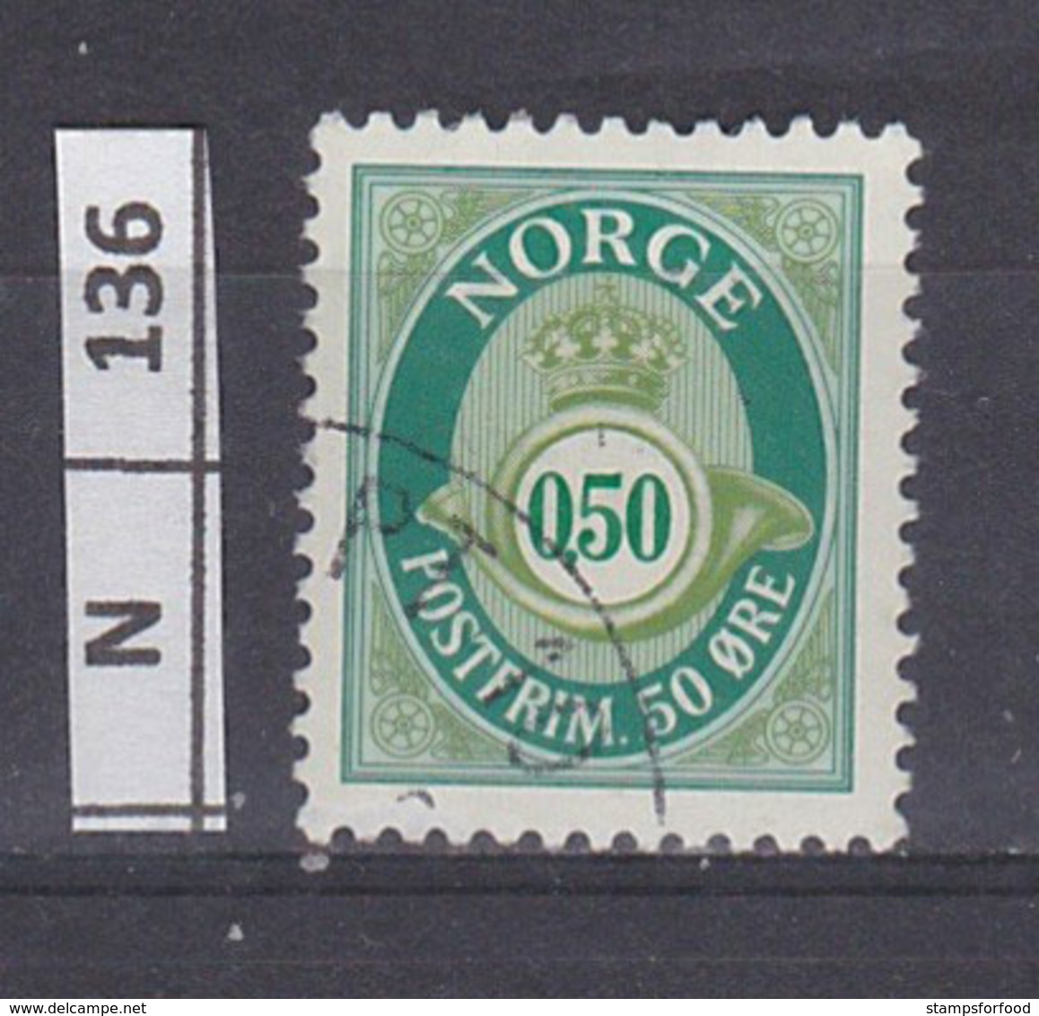 NORVEGIA   1997	Ovale Con Numero 0,50 Usato - Usati