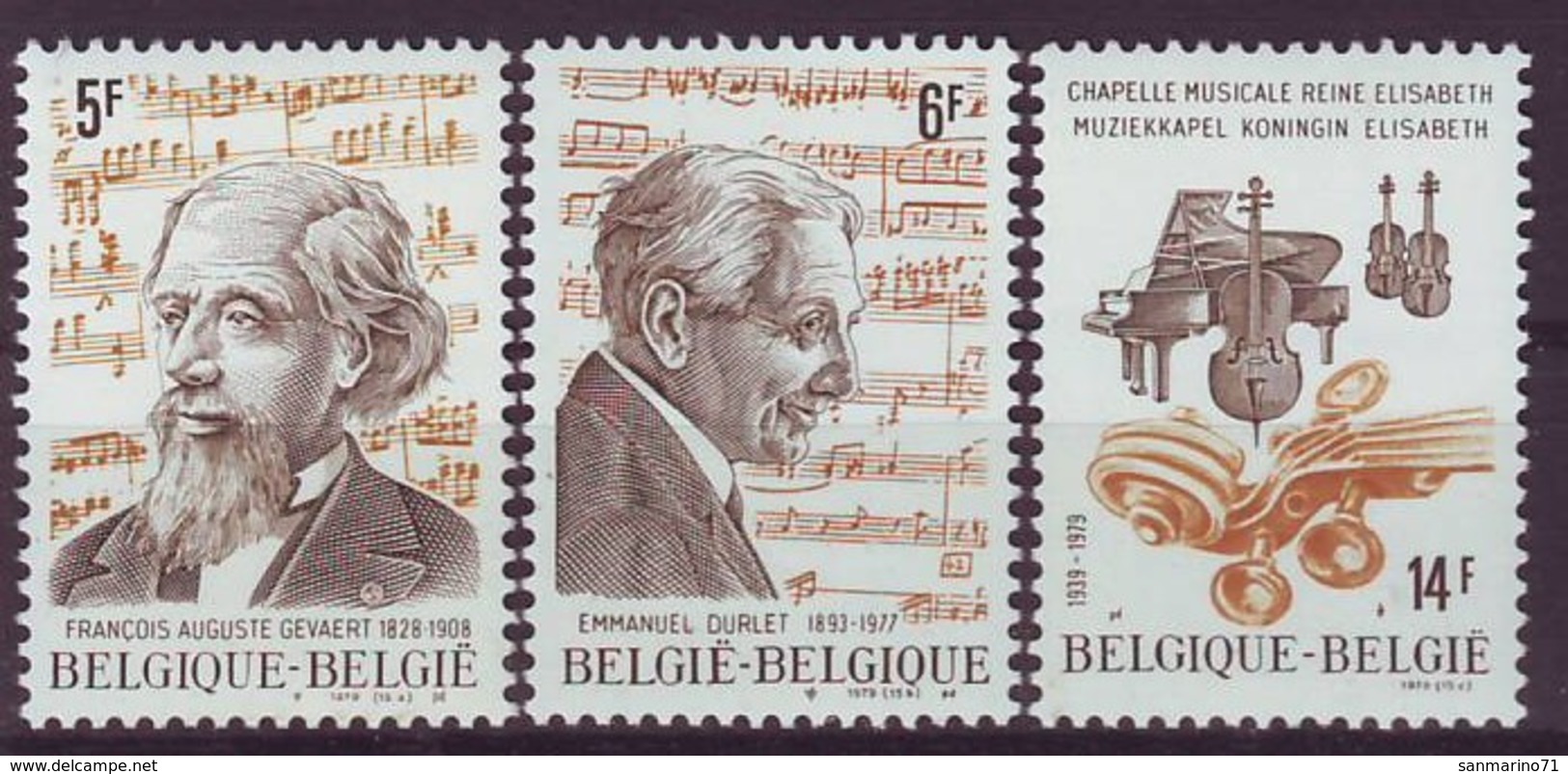 BELGIUM 2003-2005,unused,music - Unused Stamps
