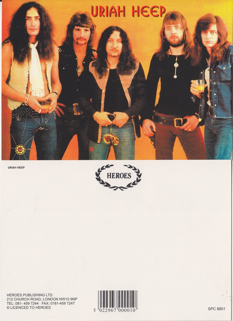 Uriah Heep Rock Band Original Postcard In Near Mint Condition, Made In England 002 - Monde