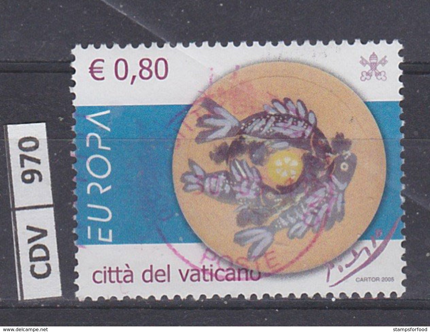 VATICANO    2005	Europa, 0,80 Usato - Usati