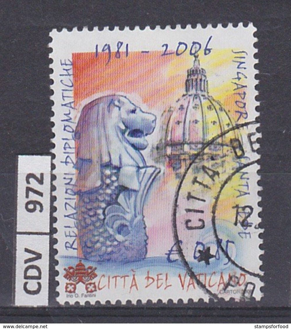 VATICANO    2006	Relazioni Diplomatiche Con Singapore 0,85 Usato - Used Stamps
