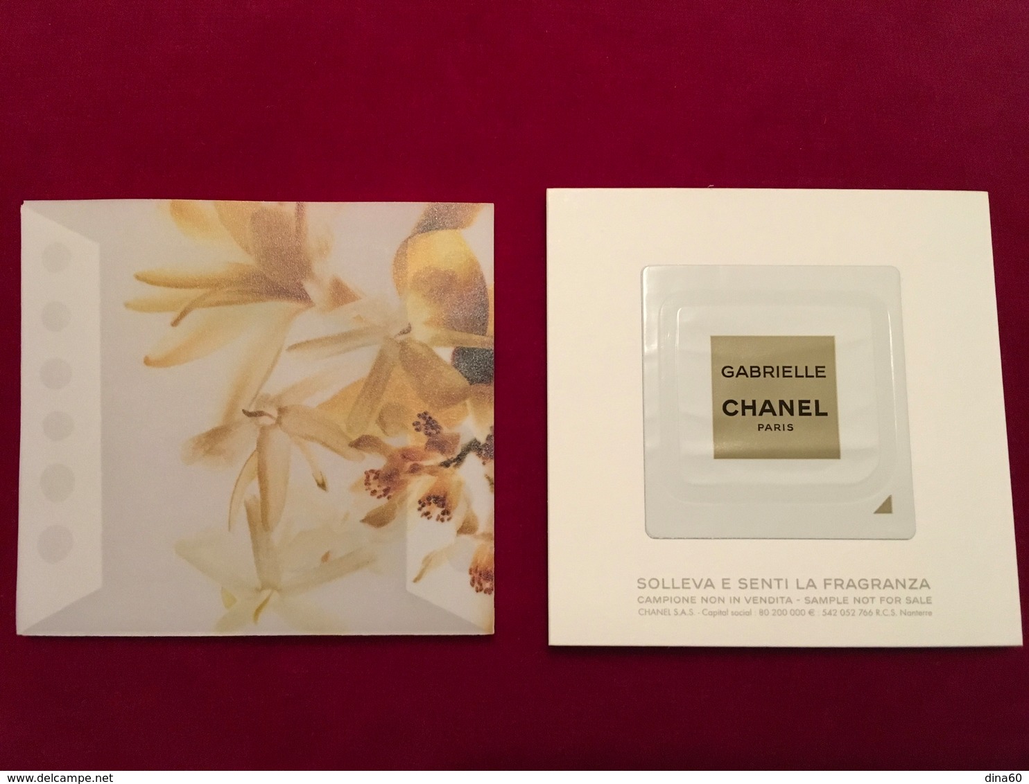 CHANEL, “Gabrielle” Card With Patch In Envelope - VERY PRETTY!❤️ . - Modernes (à Partir De 1961)