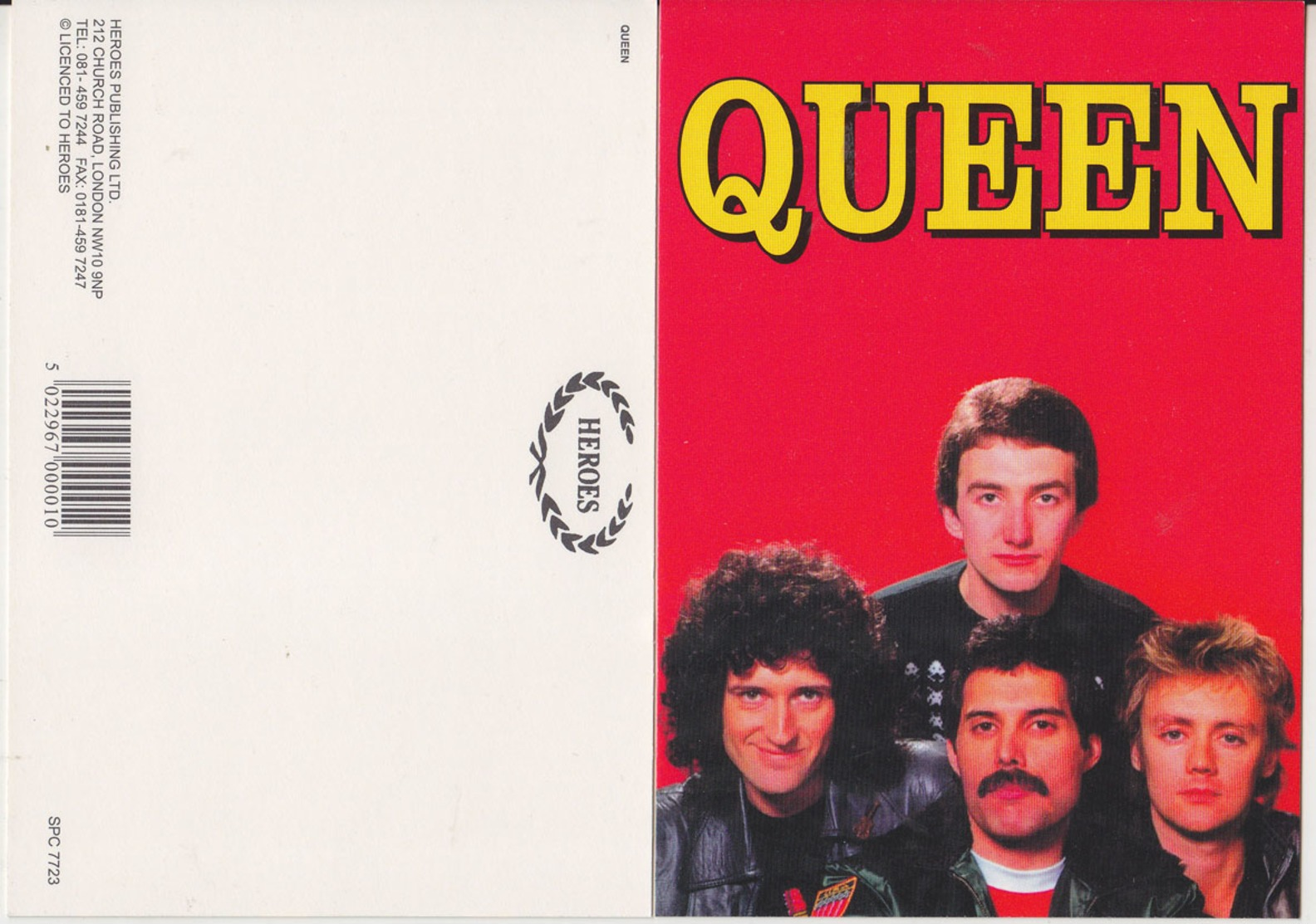 Queen Rock Band Original Postcard In Near Mint Condition, Made In England 001 - Monde