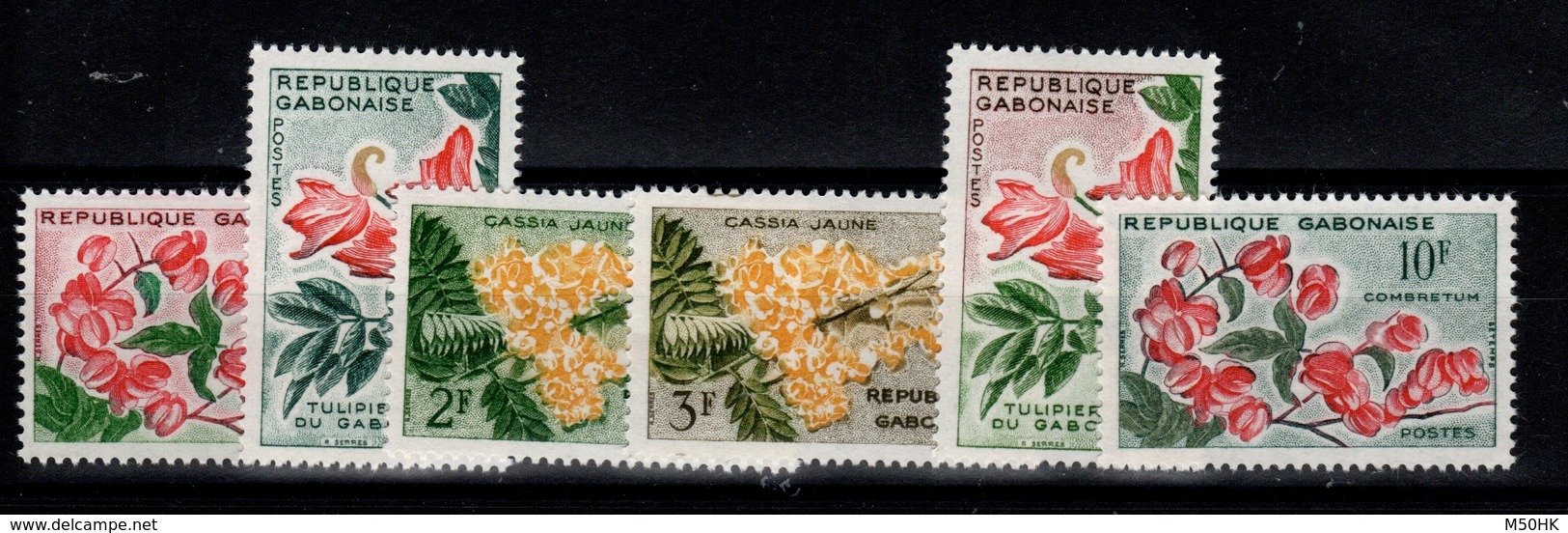 Gabon - YV 153 à 158 N** Fleurs - Gabon (1960-...)