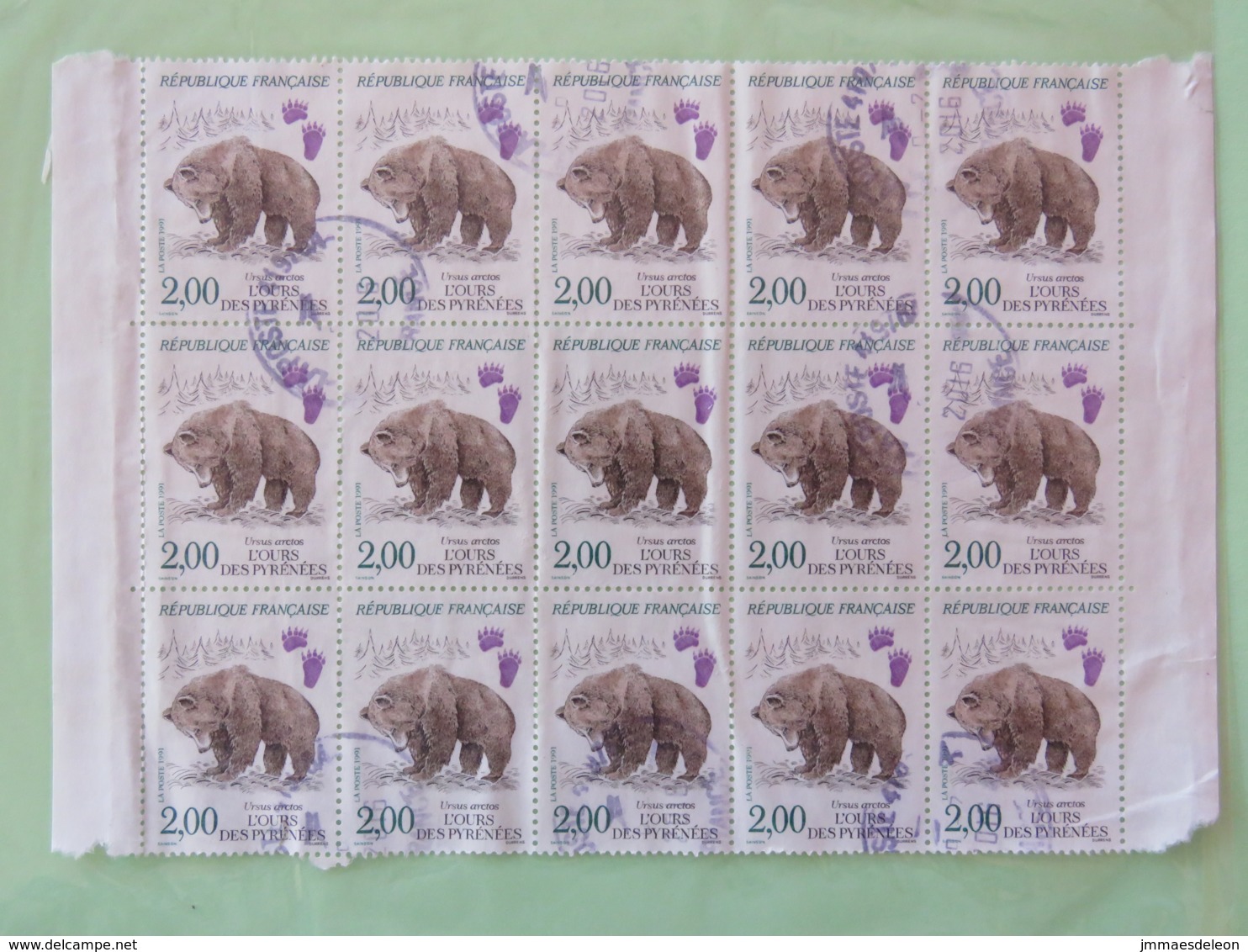 France - Used Stamps From Cover 2018 To Nicaragua - Bears - Oblitérés