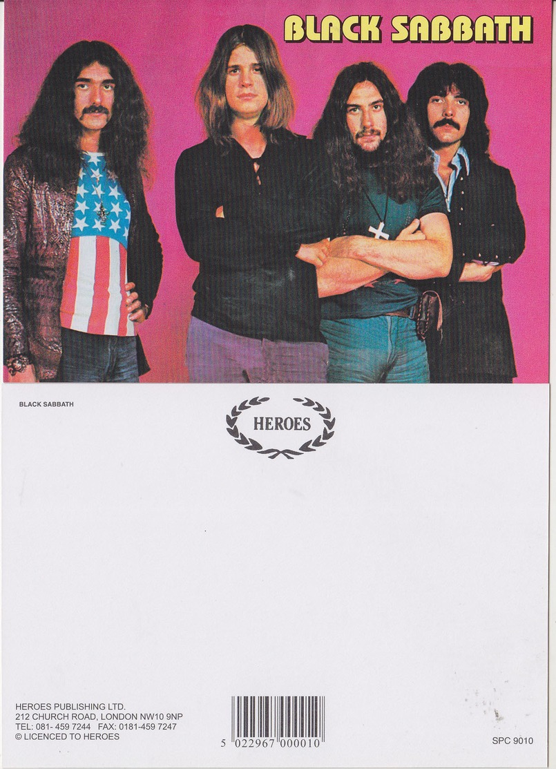 Black Sabbath Rock Band Original Postcard In Near Mint Condition. 006 - World