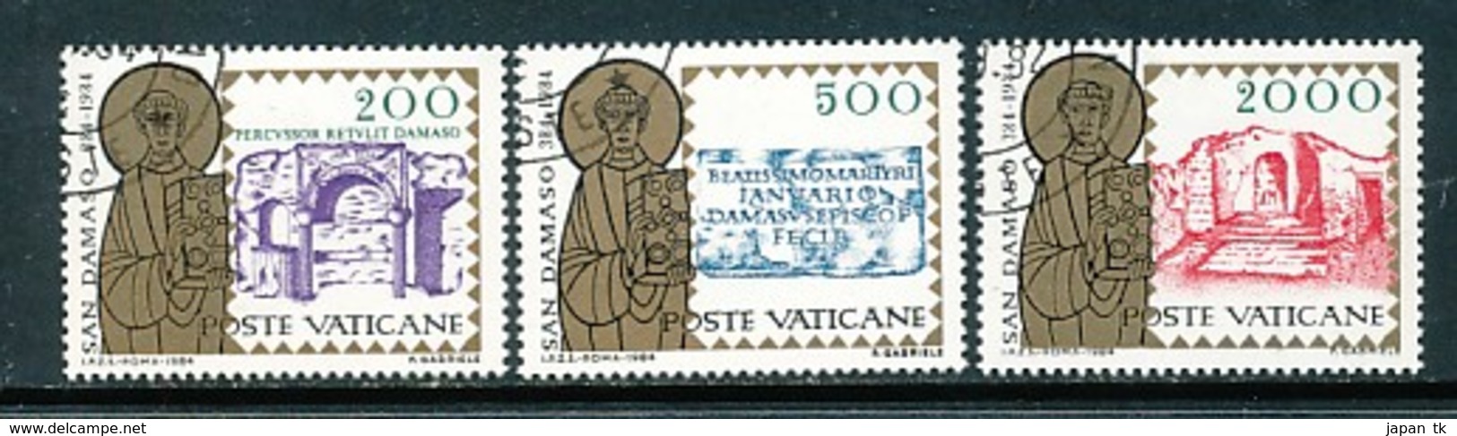 VATIKAN Mi.Nr. 864-866 1600. Todestag Von Papst Damasus I. - Siehe Scan - Used - Usados