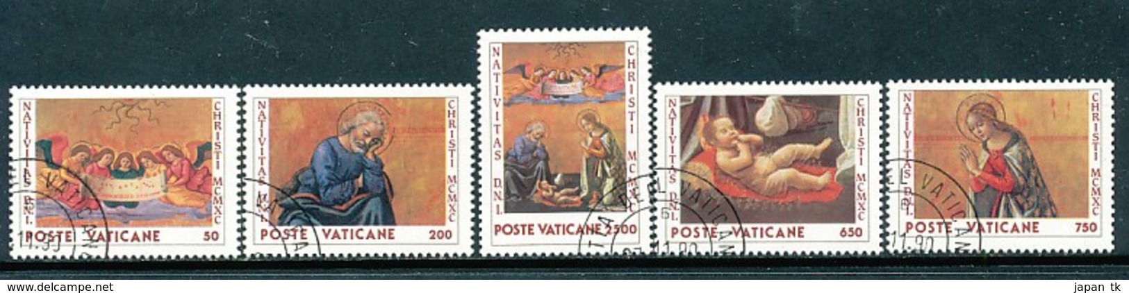 VATIKAN Mi. Nr. 1018-1022 Weihnachten - Siehe Scan -used - Used Stamps