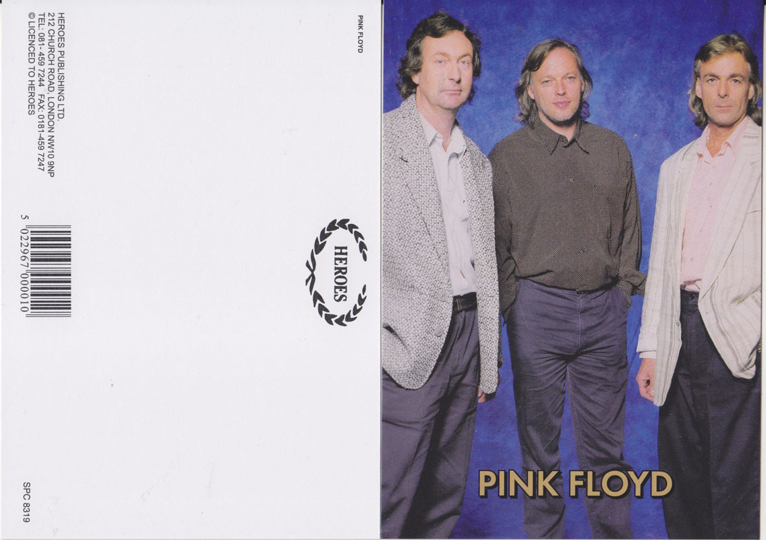 Pink Floyd Rock Band Original Postcard In Near Mint Condition. 004 - World