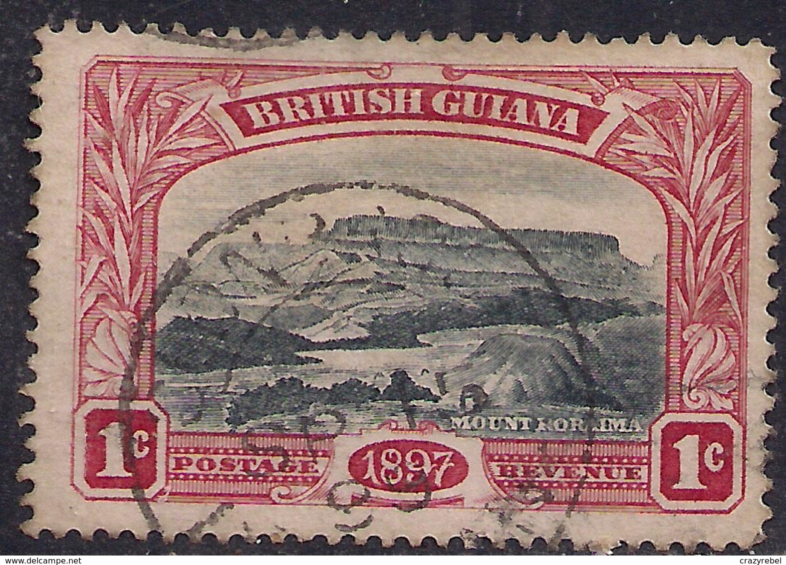 British Guiana 1898 QV 1ct Black & Red Mount Roraima SG 216 ( J1277 ) - Guyana Britannica (...-1966)