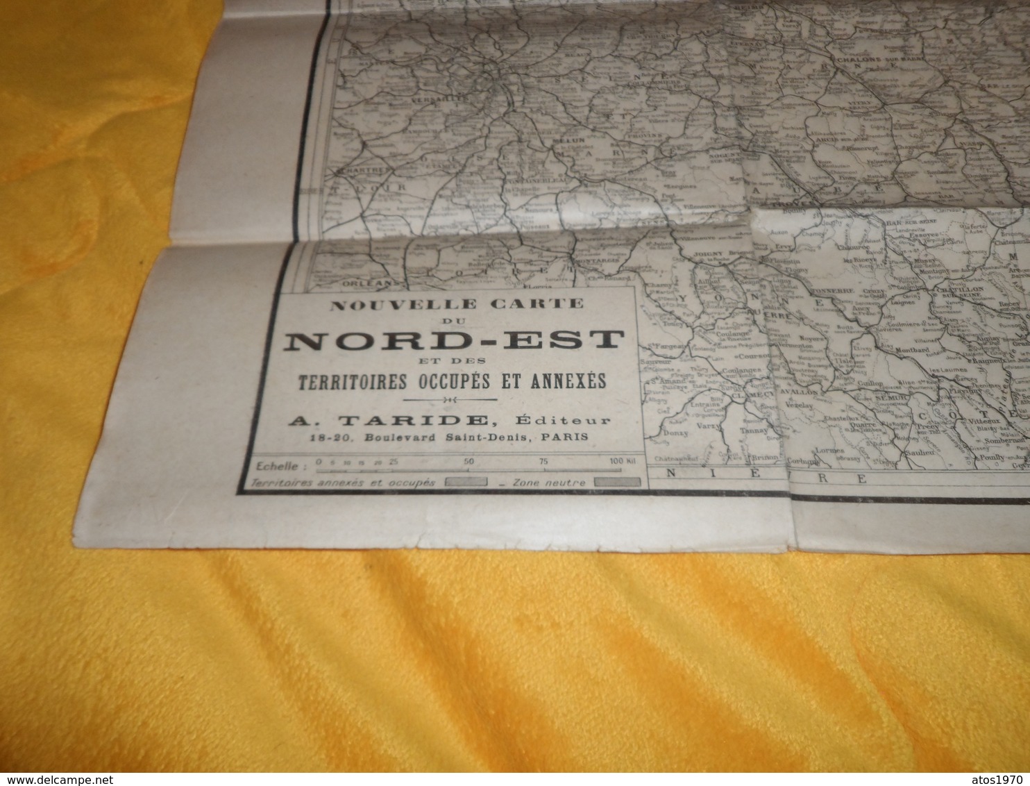 CARTE ANCIENNE NOUVELLE CARTE DU NORD EST ET DES TERRITOIRES OCCUPES ET ANNEXES. DATE ?..A. TARIDE PARIS. - Autres & Non Classés