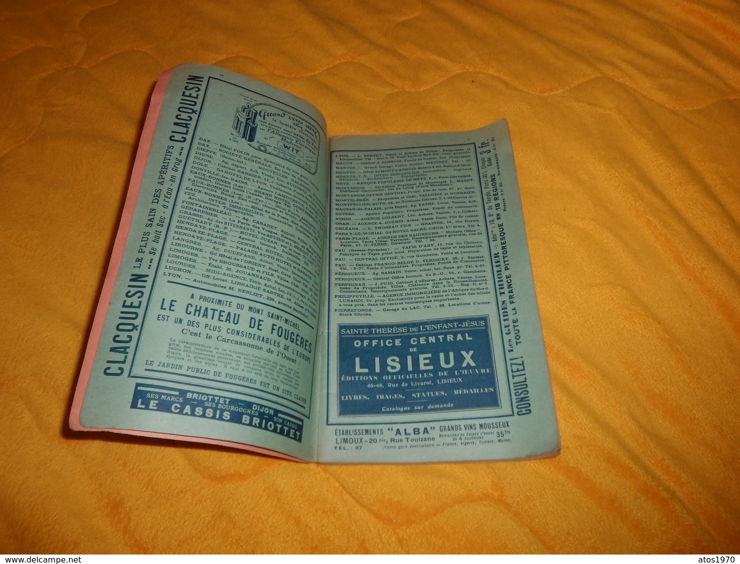 GUIDE THIOLIER TOURAINE. ORLEANAIS, BLESOIS, MAINE, ANJOU, LES CHATEAUX DE LA LOIRE. 108 PAGES. DATE ?.. - Sin Clasificación