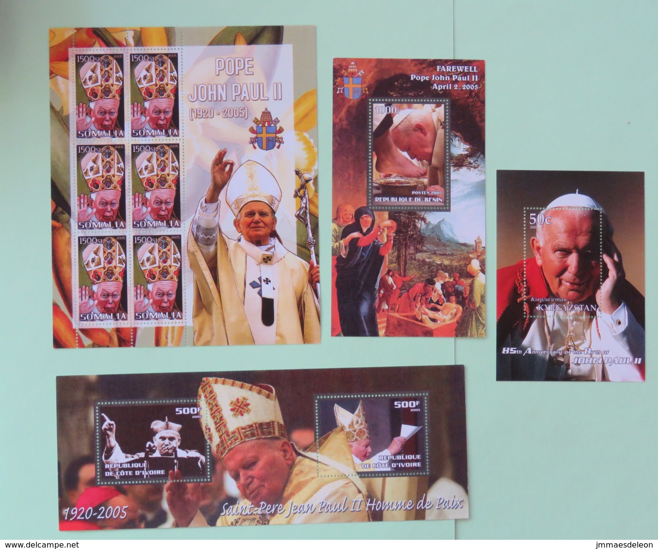 Pope John Paul II - 4 Sheets - Popes