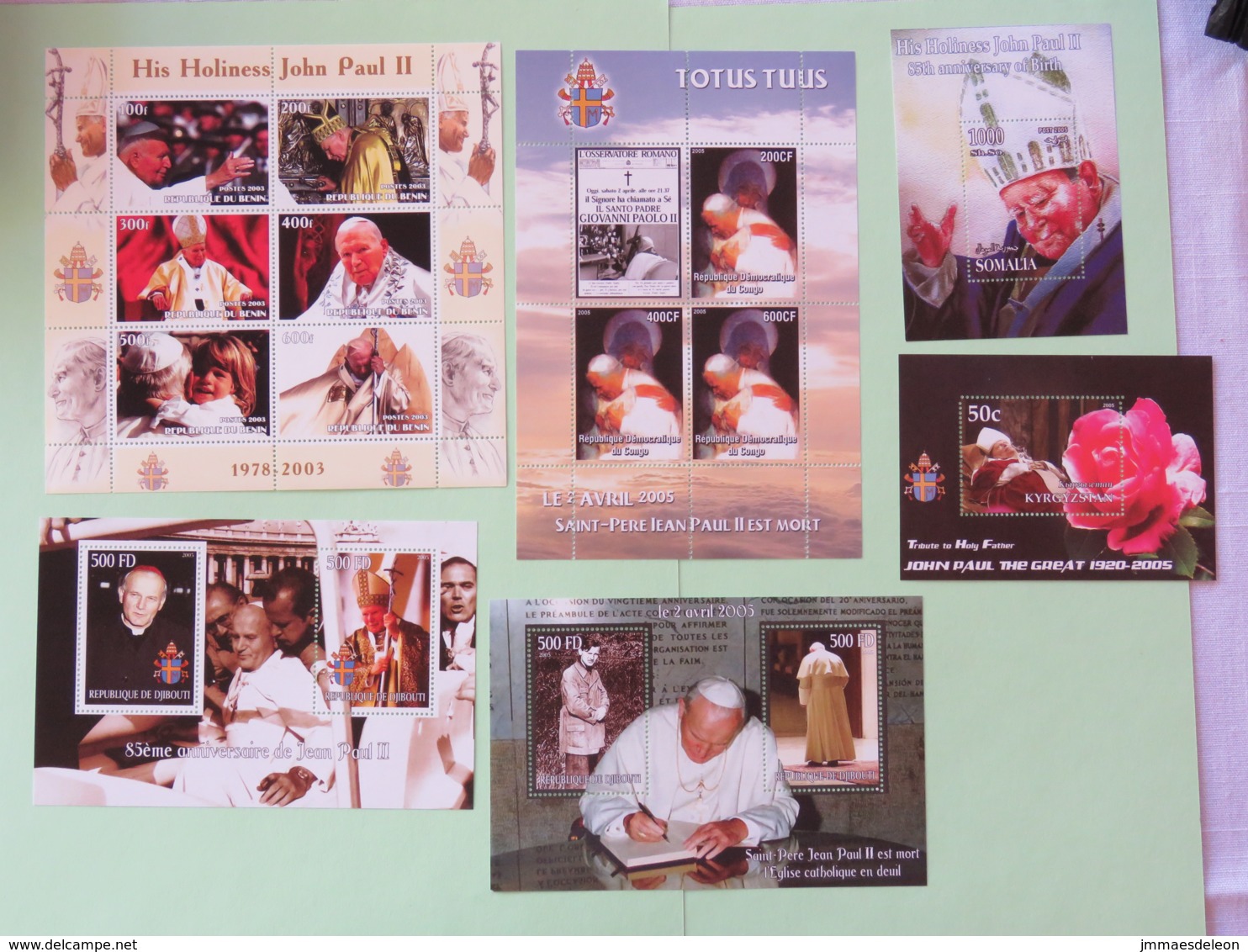 Pope John Paul II - 6 Sheets - Papes