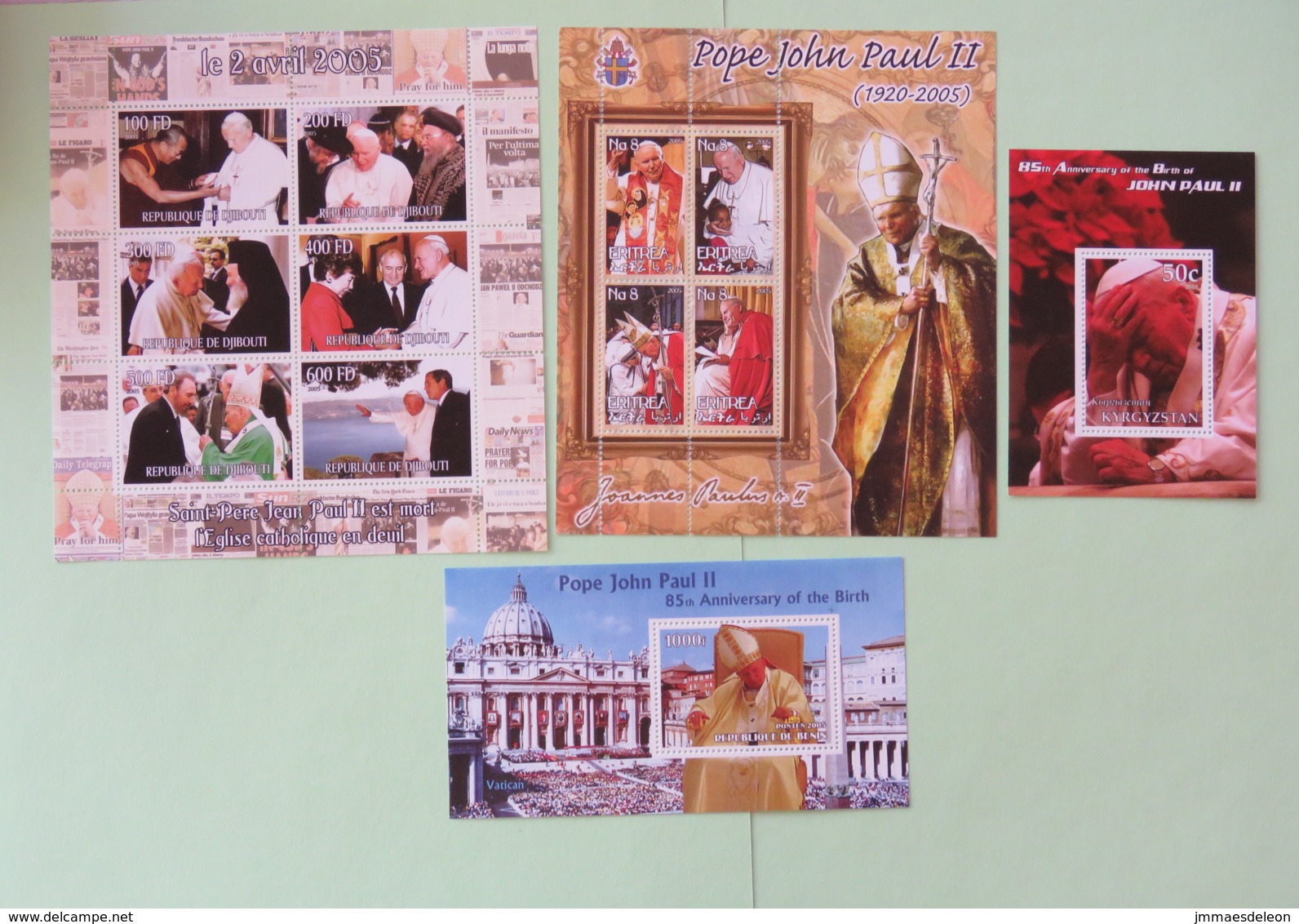 Pope John Paul II - 4 Sheets - Papes