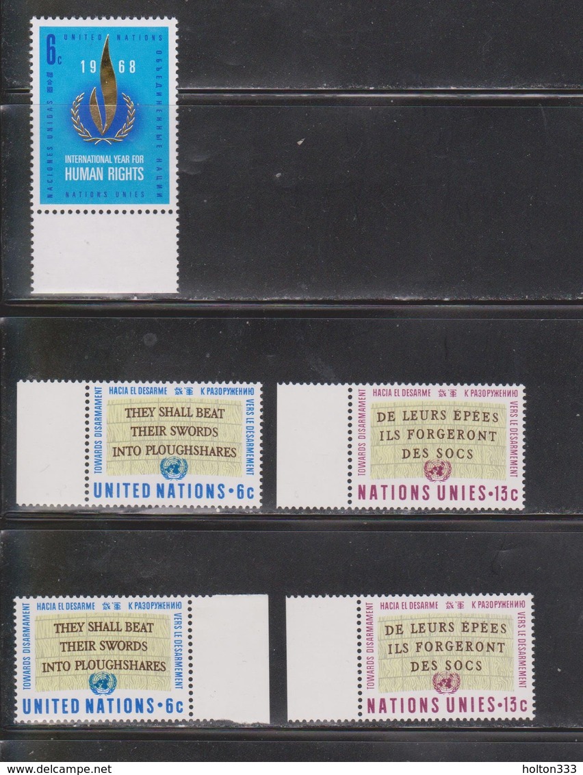 UNITED NATIONS Lot Of 85 MNH Stamps In Blocks, Pairs & Singles - Collections, Lots & Séries