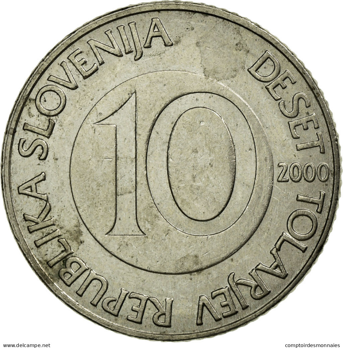 Monnaie, Slovénie, 10 Tolarjev, 2000, TTB, Copper-nickel, KM:41 - Slovenia