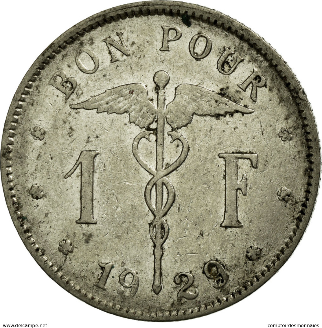 Monnaie, Belgique, Franc, 1929, TTB, Nickel, KM:89 - 1 Franc