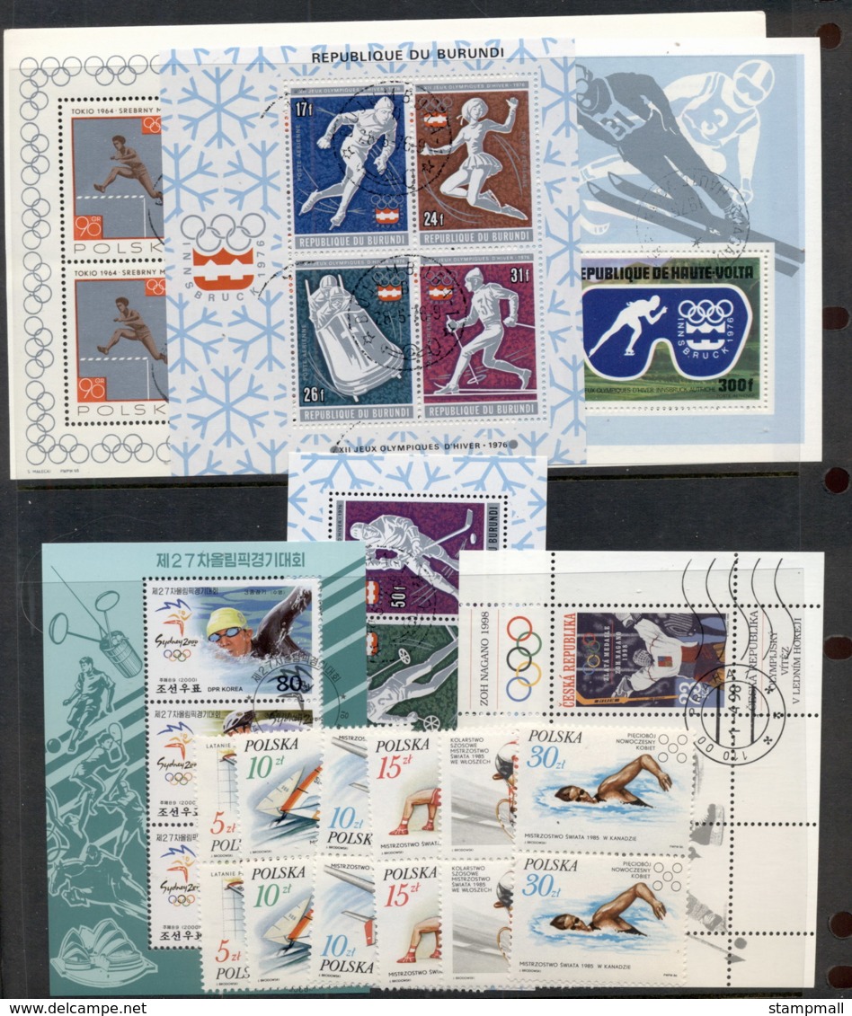 Thematics, Sports & Olympics Mint & CTO Inc MS 8 Scans - Collections (without Album)