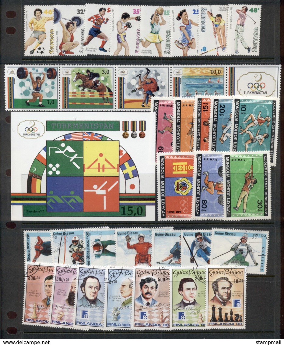 Thematics, Sports & Olympics Mint & CTO Inc MS 8 Scans - Collections (without Album)