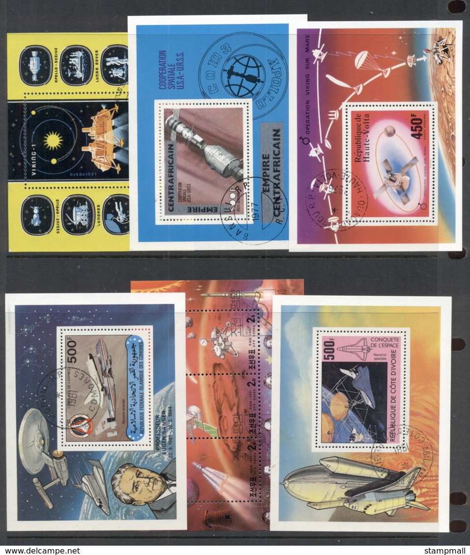 Thematics Space, sets, MS & singles, some duplicates most CTO 13 scans