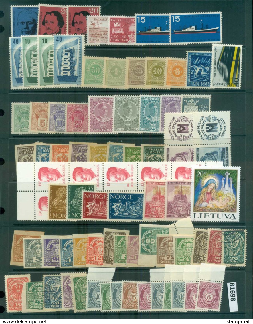 Europe 1930's On Assorted Oddments Mostly Mint(3 Scans) MUH/MH/FU - Verzamelingen (zonder Album)