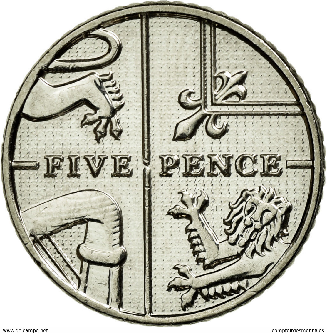 Monnaie, Grande-Bretagne, 5 Pence, 2014, SUP, Nickel Plated Steel - 5 Pence & 5 New Pence