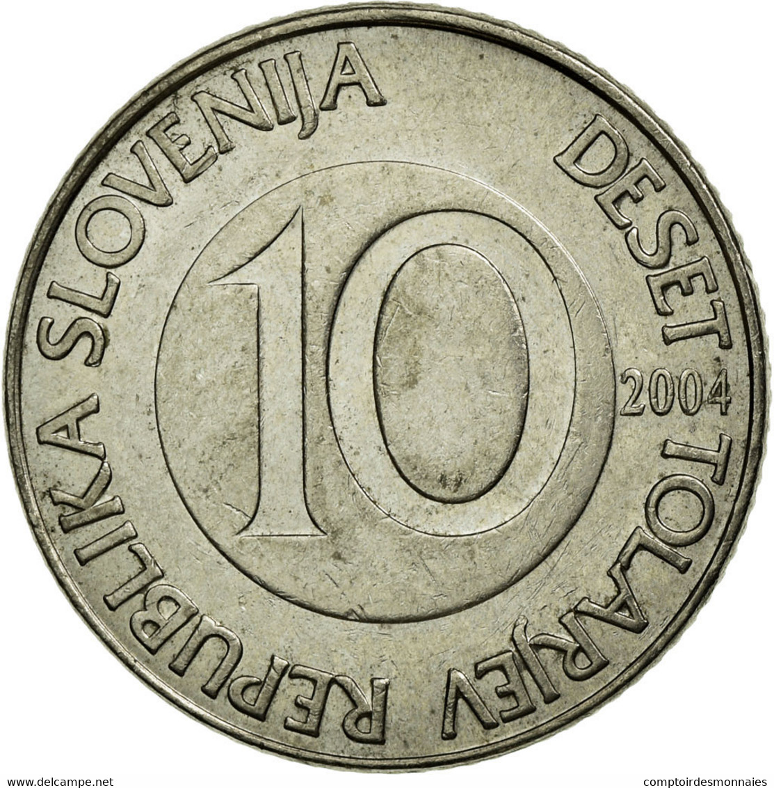Monnaie, Slovénie, 10 Tolarjev, 2004, TTB, Copper-nickel, KM:41 - Slovenia