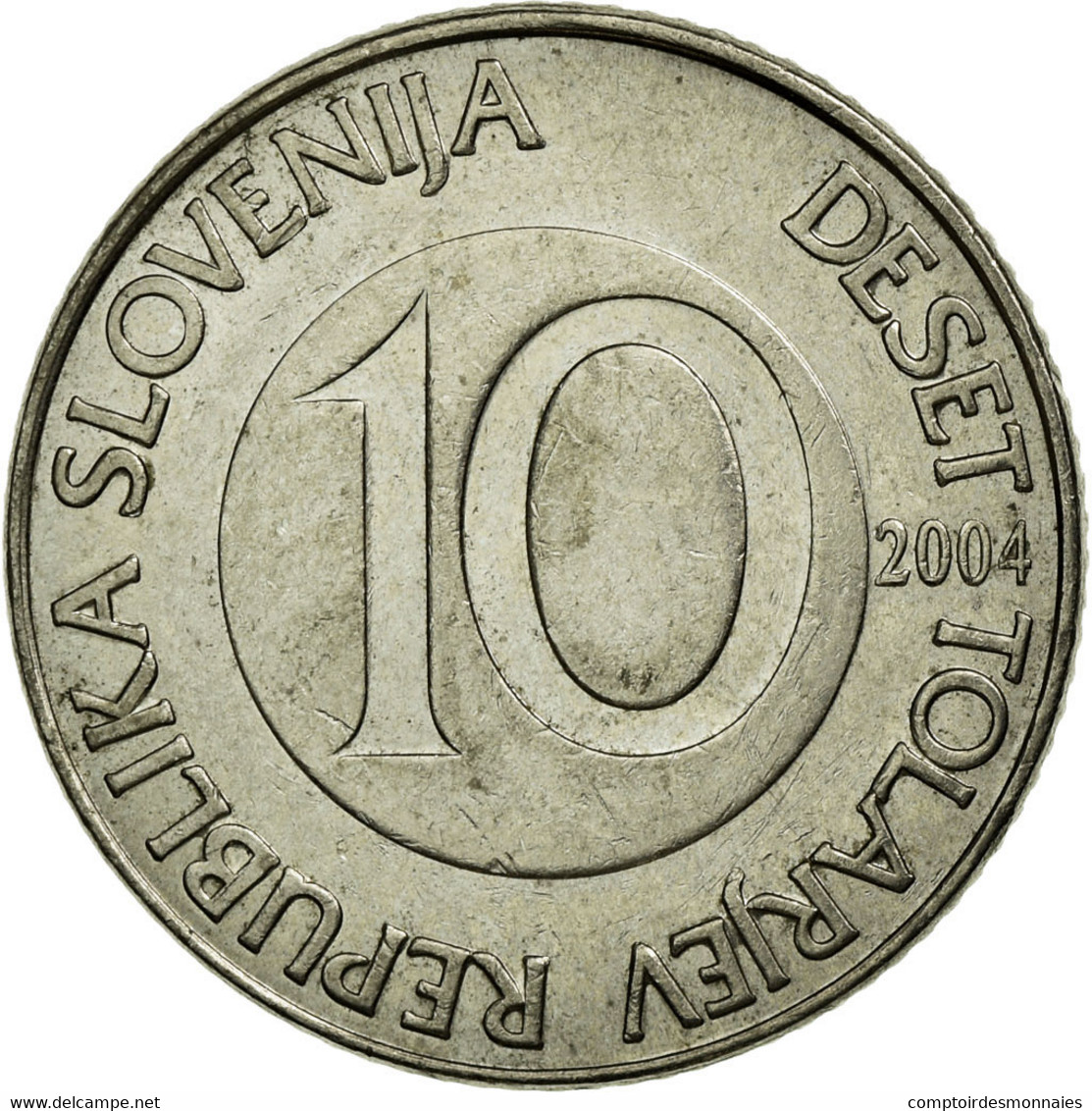 Monnaie, Slovénie, 10 Tolarjev, 2004, TTB, Copper-nickel, KM:41 - Slovénie