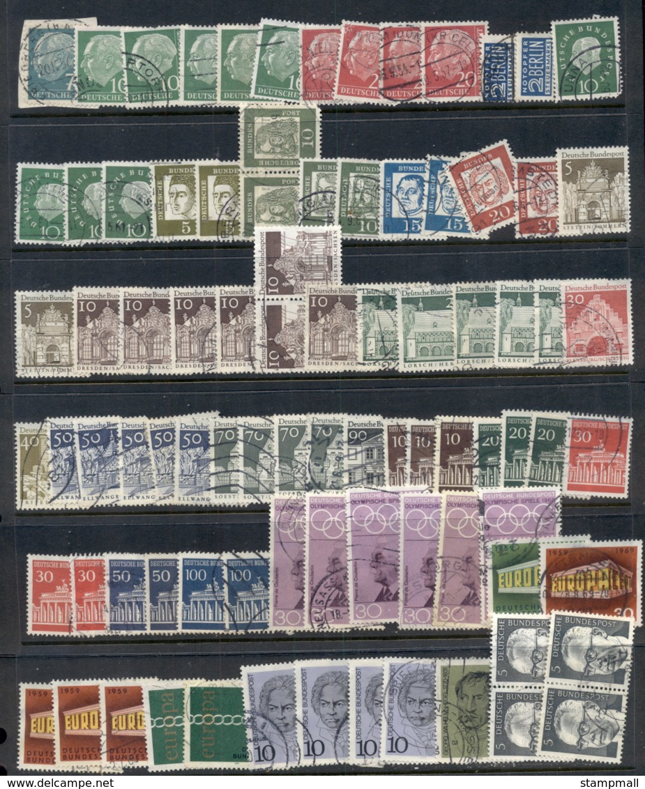 Germany 1950-'s On Assorted Oddments Inc. Duplicates, Multiples & Blocks. Some Berlin - Collections