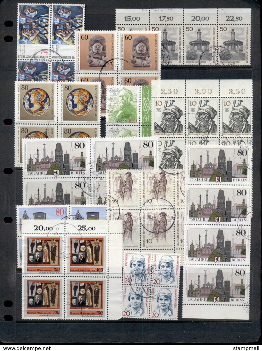 Germany 1950-'s on Assorted oddments inc. duplicates, multiples & blocks. Some Berlin