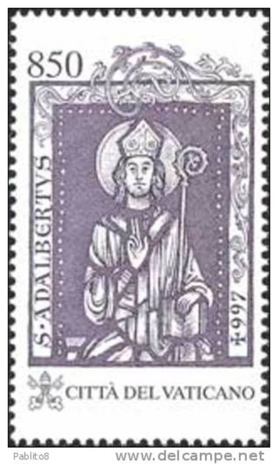 CITTÀ DEL VATICANO VATIKAN VATICAN 1997 SAINT ST. S. SANT' ADALBERTO DA PRAGA PRAGUE MNH - Unused Stamps