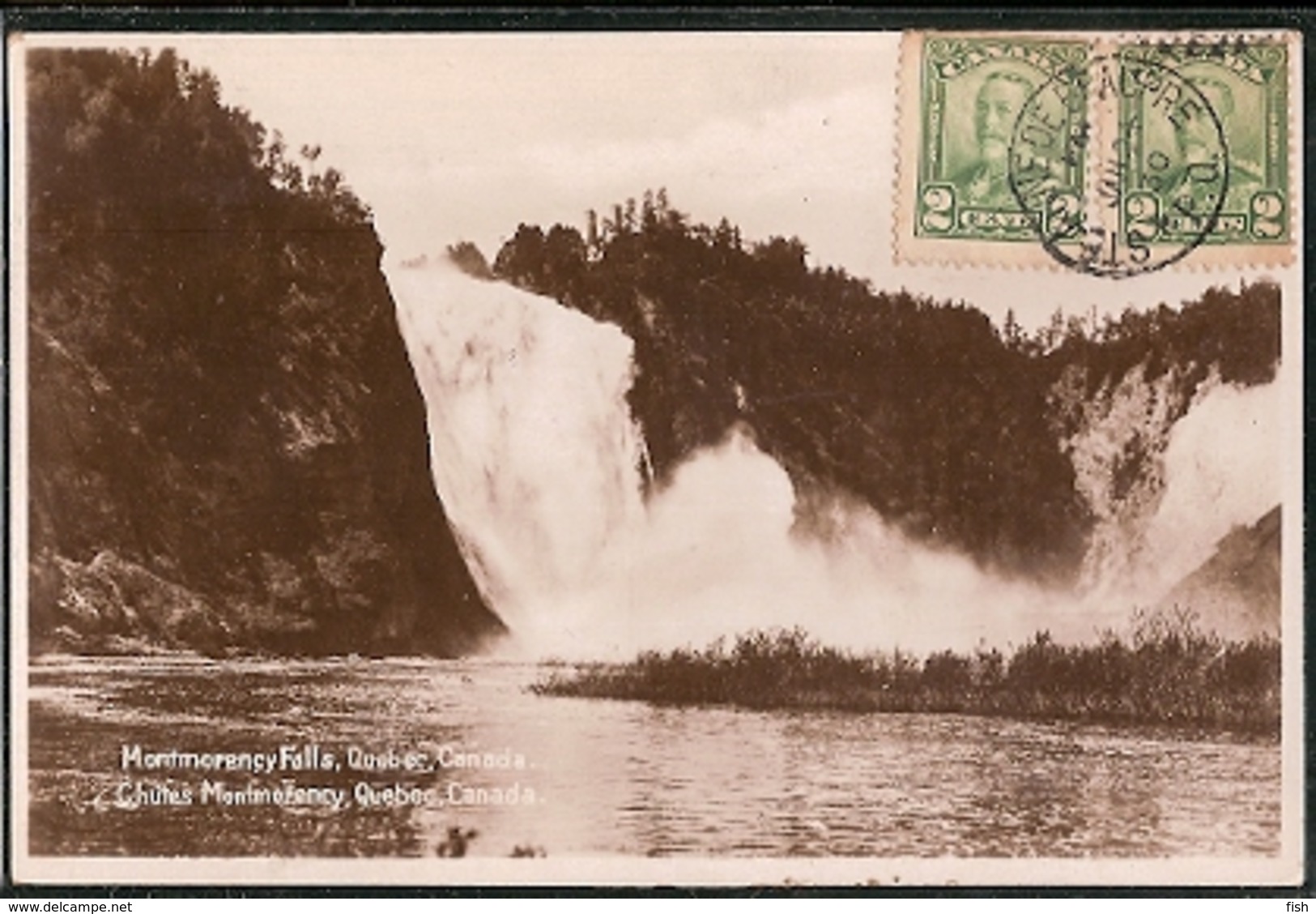 Canada & Ciculated, Montmorency Falls, La Côte-de-Beaupré, Porto Portugal 1930 (6671) - Chutes Montmorency