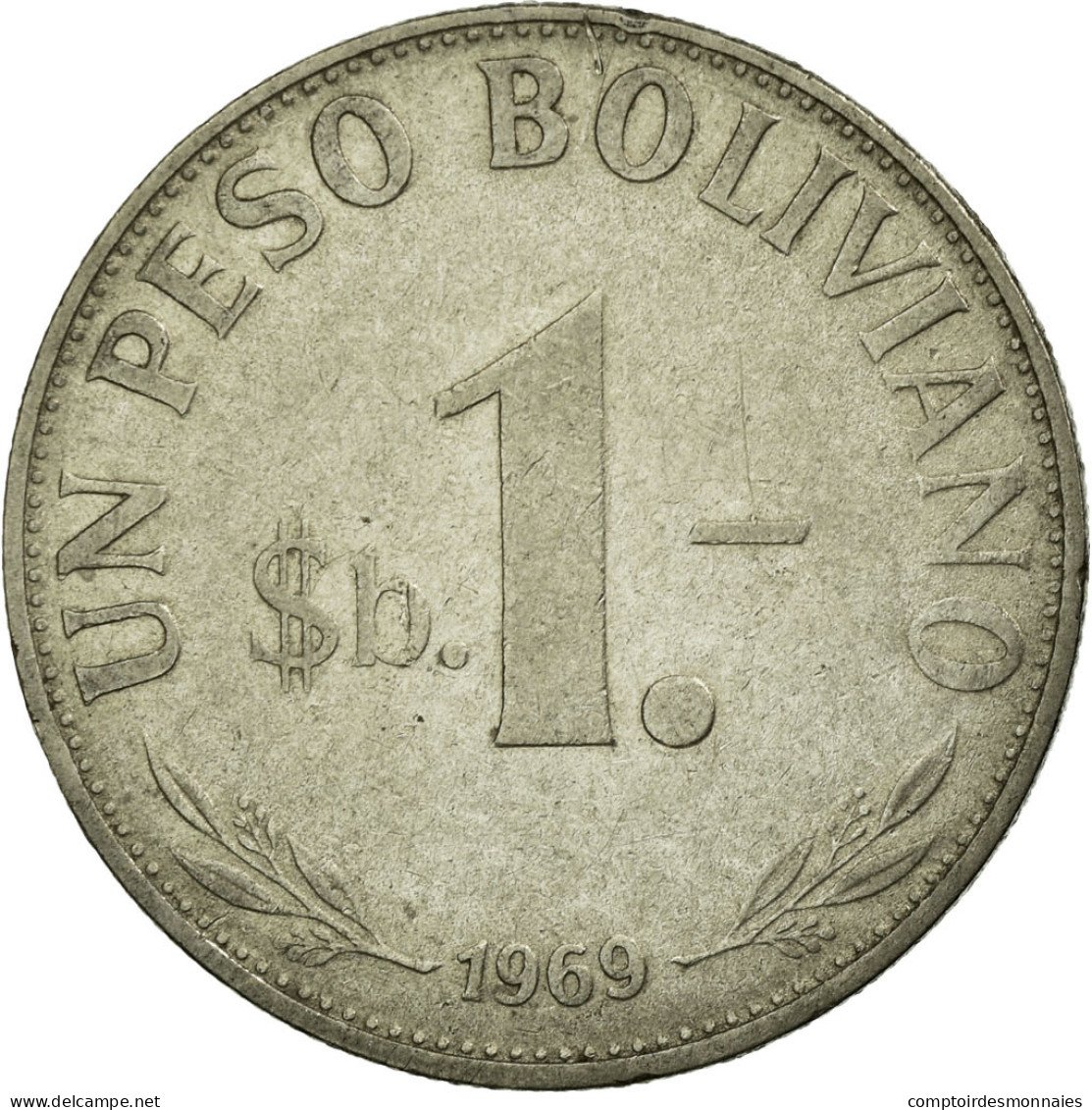 Monnaie, Bolivie, F.A.O., Peso Boliviano, 1969, TTB, Nickel Clad Steel, KM:192 - Bolivië