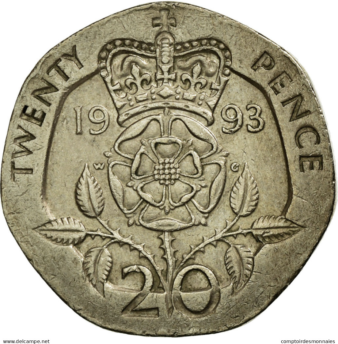 Monnaie, Grande-Bretagne, Elizabeth II, 20 Pence, 1993, TTB, Copper-nickel - 20 Pence