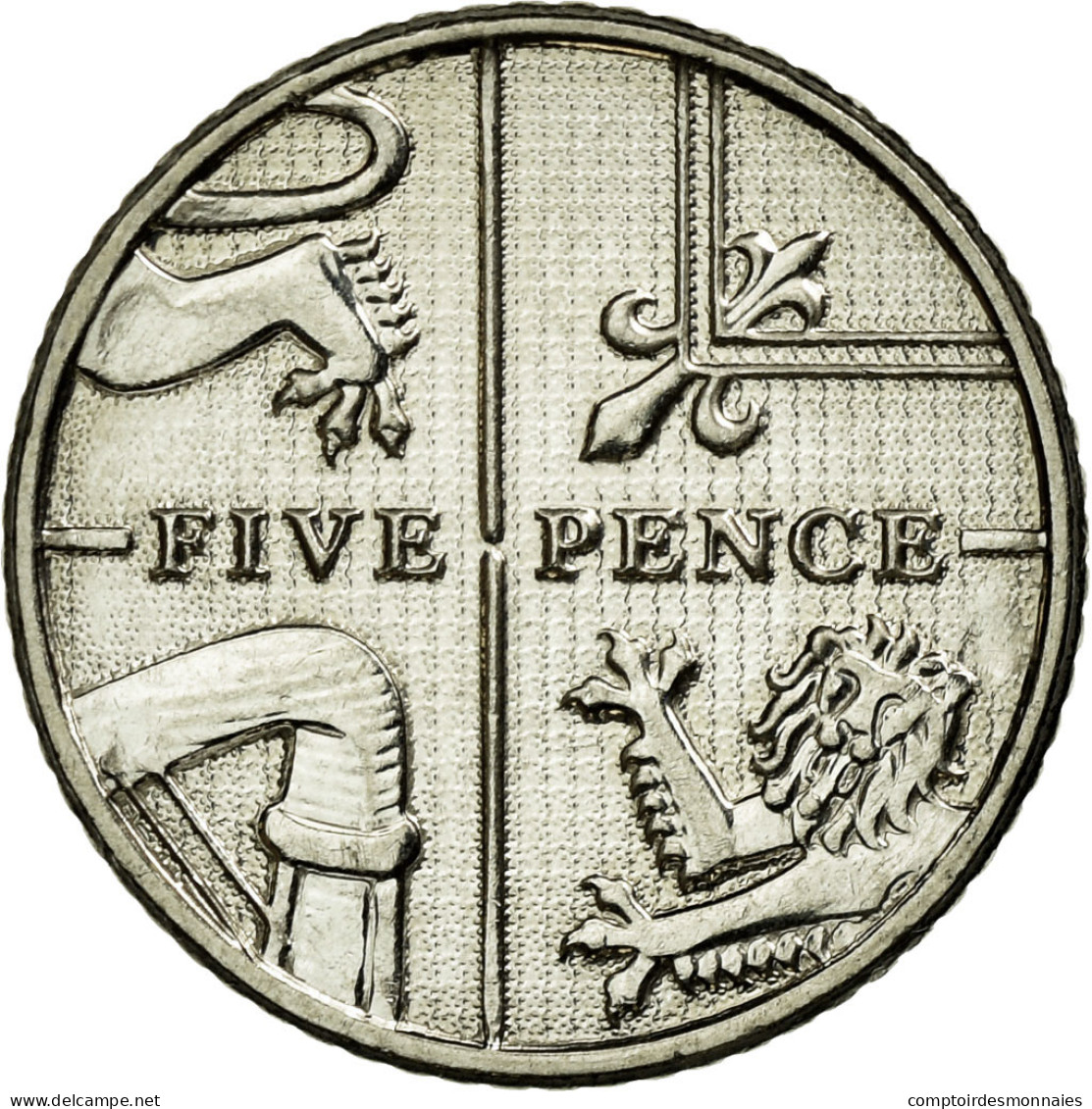 Monnaie, Grande-Bretagne, 5 Pence, 2014, SUP, Nickel Plated Steel - 5 Pence & 5 New Pence