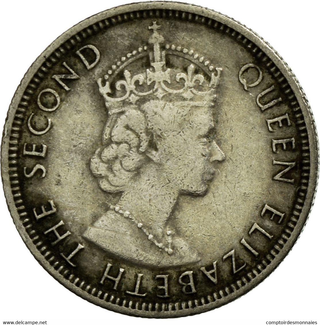 Monnaie, Mauritius, Elizabeth II, 1/4 Rupee, 1975, TB+, Copper-nickel, KM:36 - Mauricio