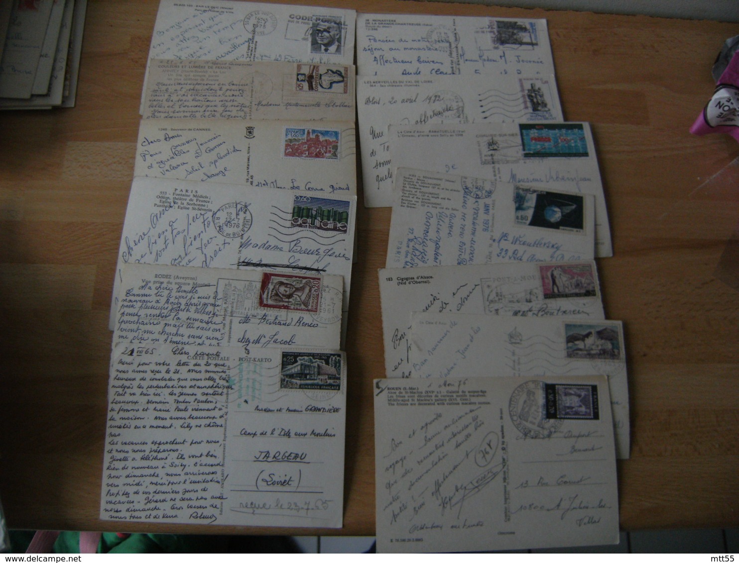 lot de 82 timbre seul sur lettre tout en photo timbre varie