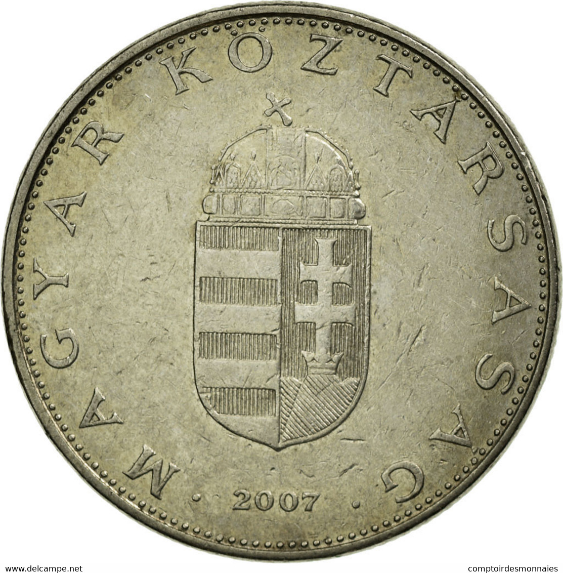 Monnaie, Hongrie, 10 Forint, 2007, Budapest, TTB, Copper-nickel, KM:695 - Hongrie