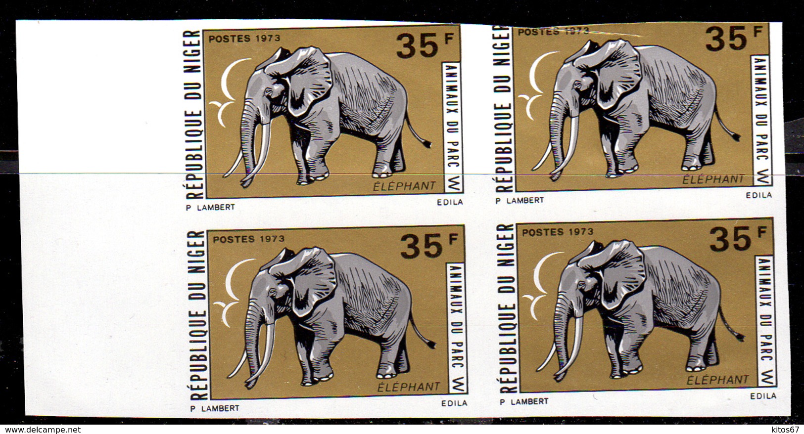 Animaux D'Afrique YT 277-280** Non Dentelé - Imperf MNH - Niger (1960-...)