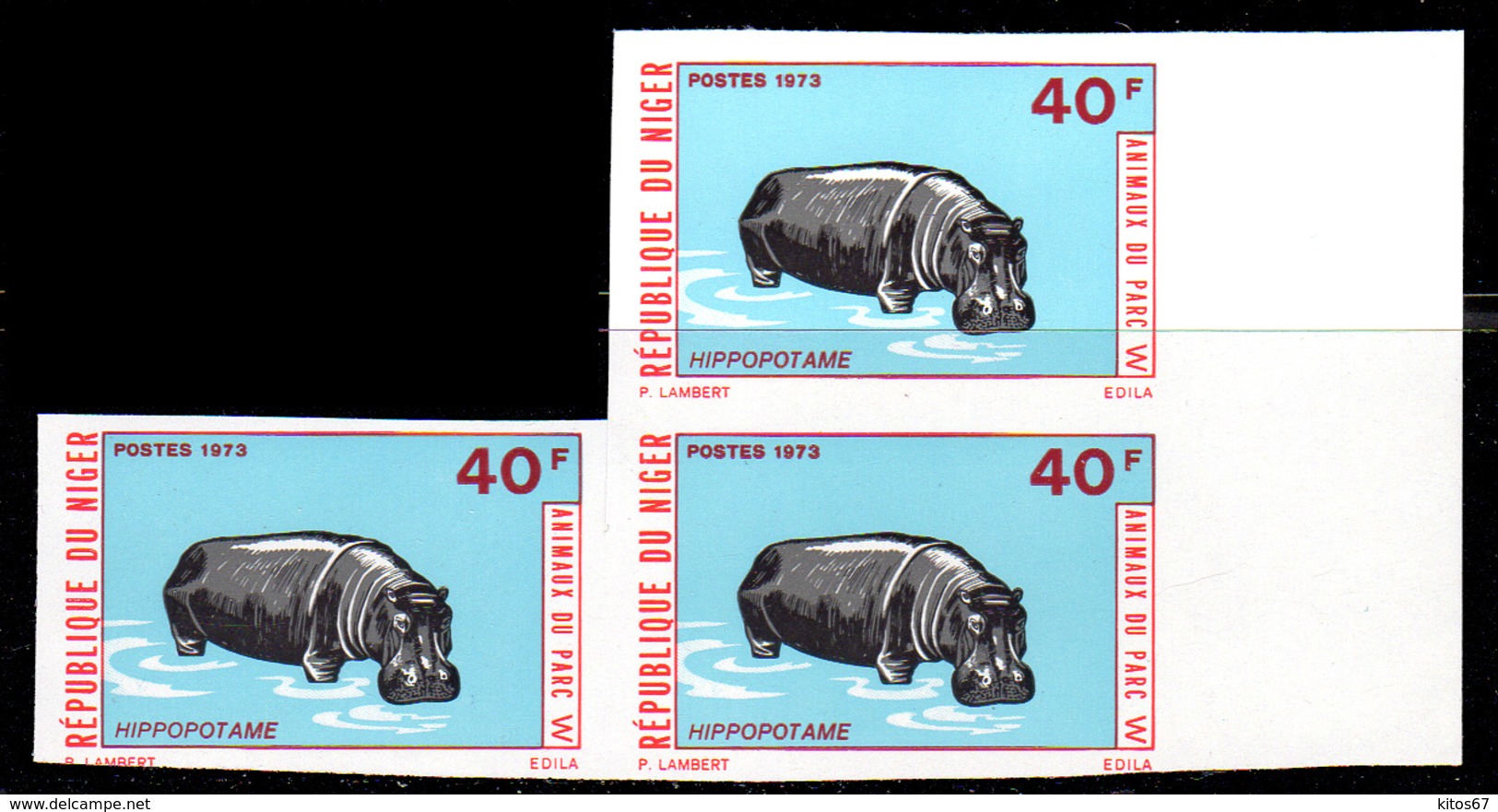 Animaux D'Afrique YT 277-280** Non Dentelé - Imperf MNH - Niger (1960-...)