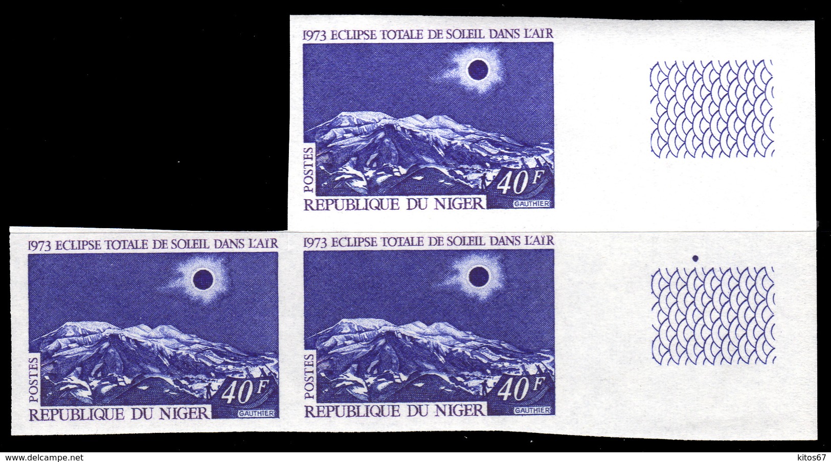 Eclipse Totale Du Soleil YT 281** Non Dentelé - Imperf MNH - Niger (1960-...)