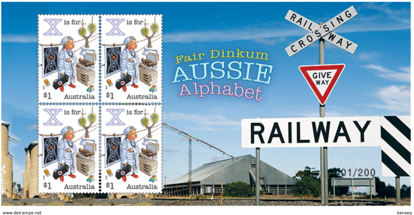 Australia 2018 - Fair Dinkum Aussie Alphabet "X" MS - Numbered 49 - Railway Crossing MNH - Mint Stamps