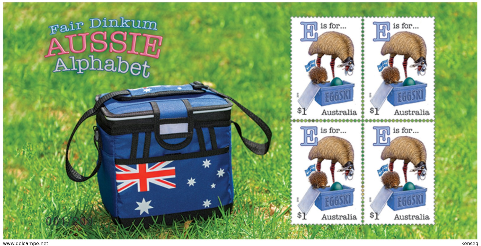 Australia 2018 - Fair Dinkum Aussie Alphabet "E" MS - Numbered 49 - Flag- MNH - Mint Stamps